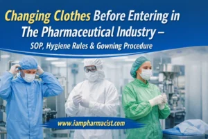 Changing Clothes Before Entering in The Pharmaceutical Industry