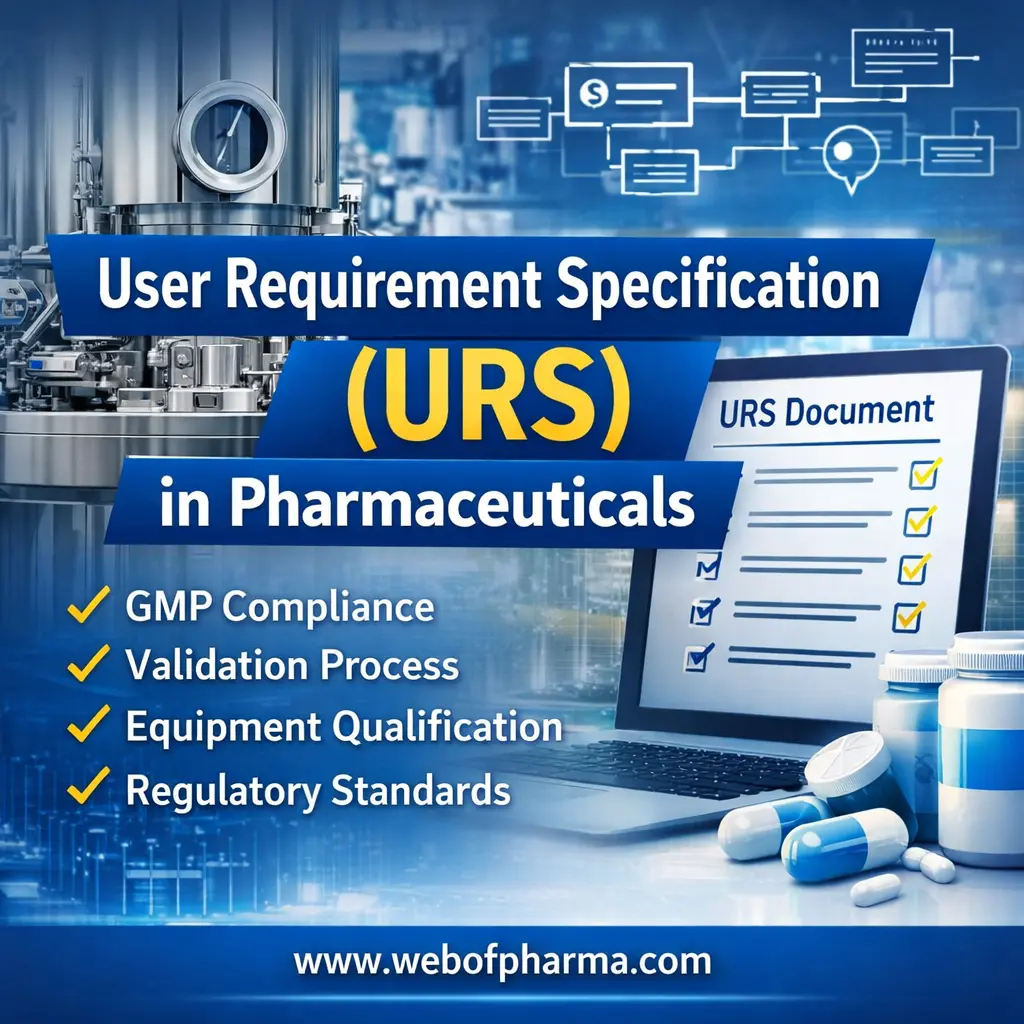 User Requirement Specification (URS) in pharmaceuticals
