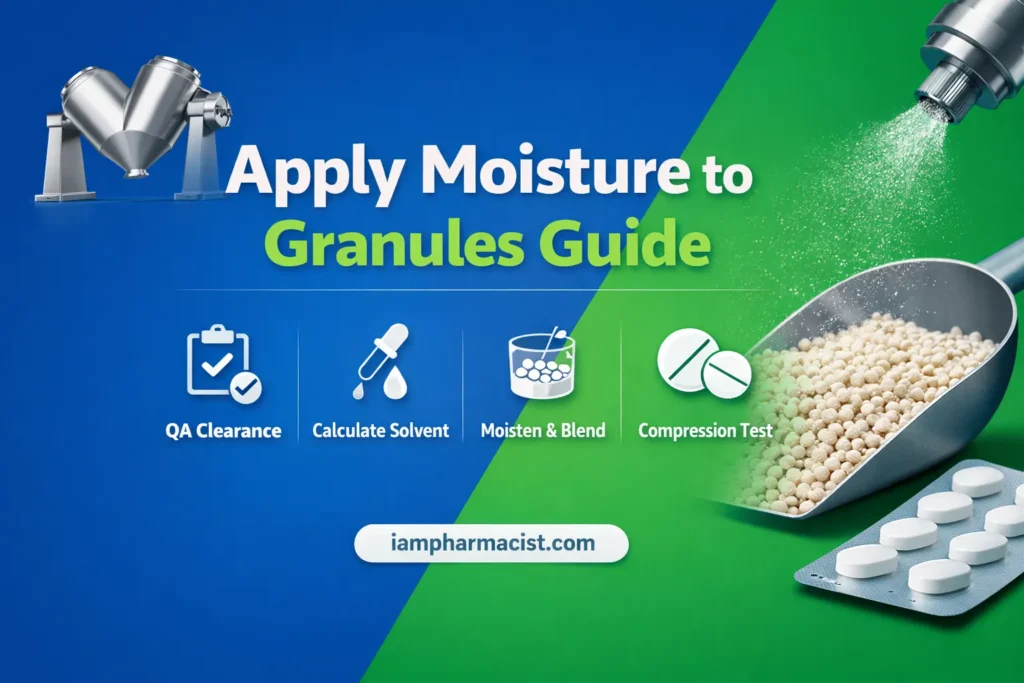 Apply Moisture To Granules