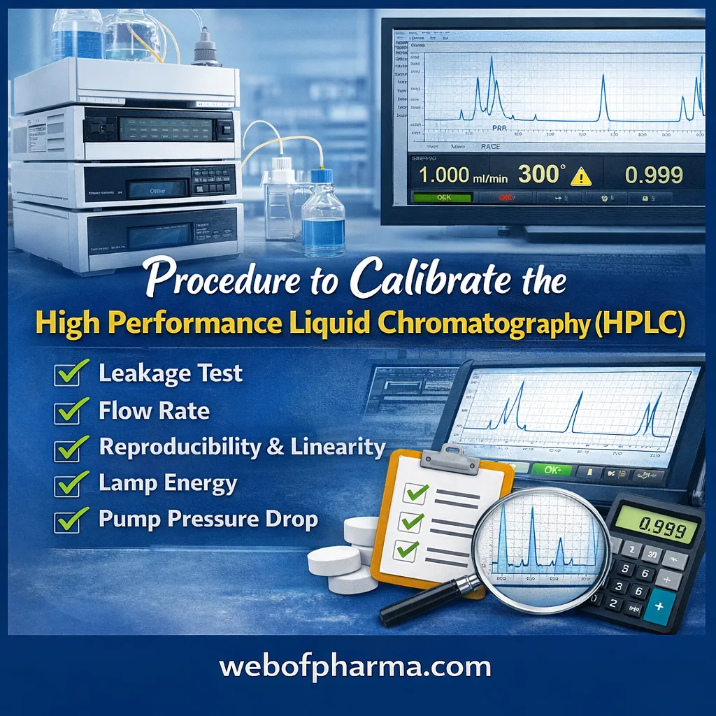 Calibrate the High Performance Liquid Chromatography (HPLC)