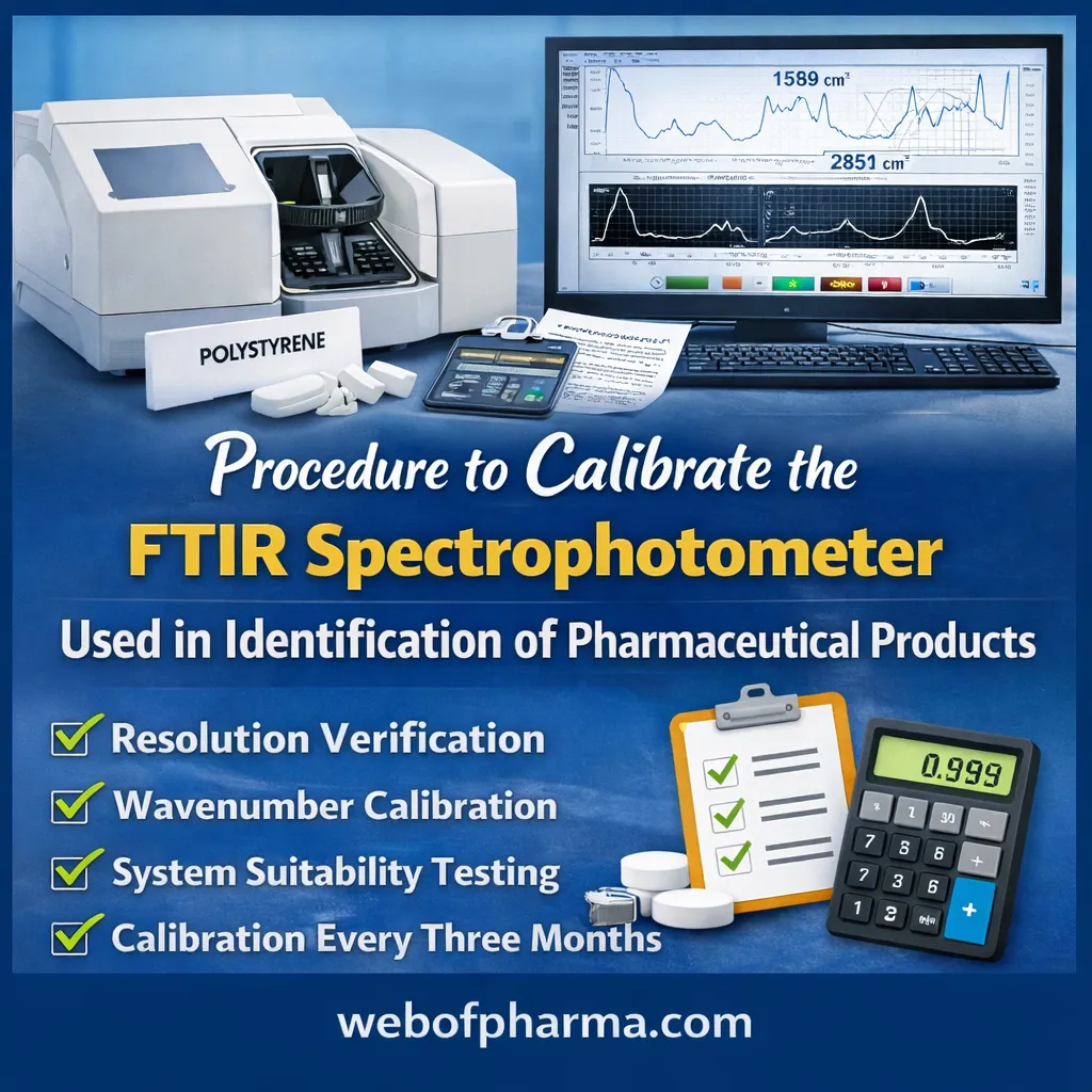 Calibrate the FTIR Spectrophotometer