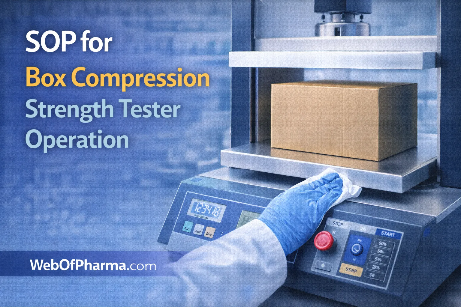 SOP for Box Compression Strength Tester Operation, Calibration and Cleaning