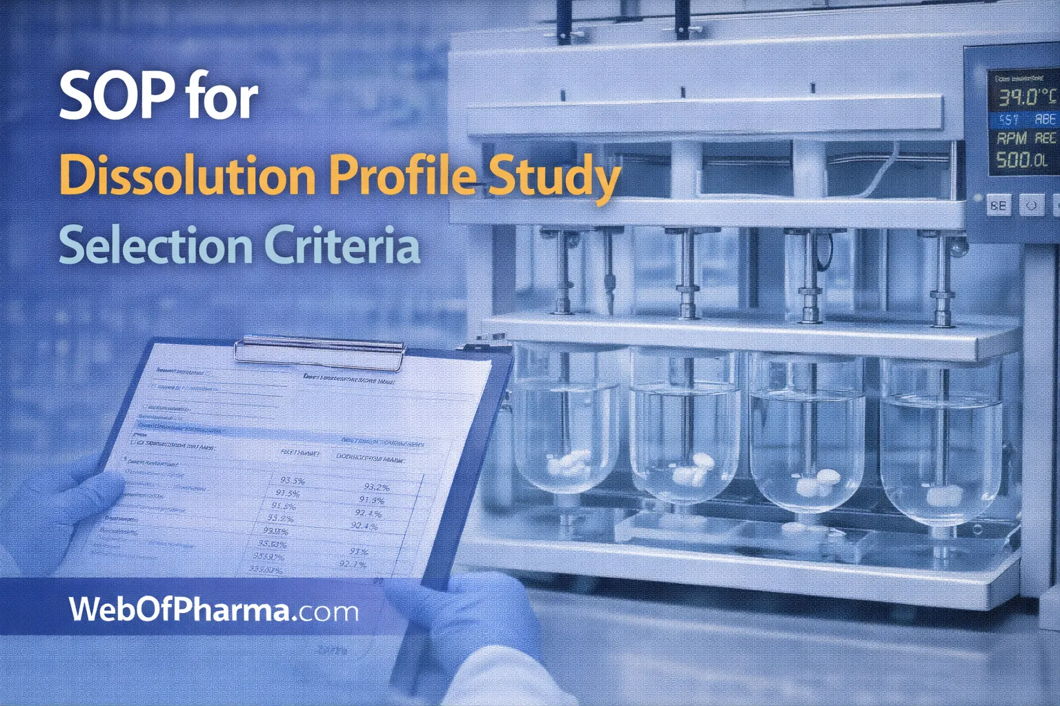 SOP for Dissolution Profile Study Selection Criteria