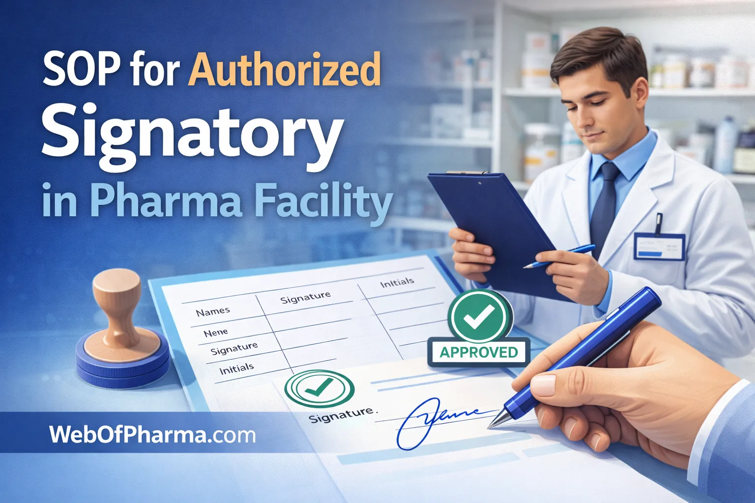 SOP for Authorized Signatory in Pharma Facility
