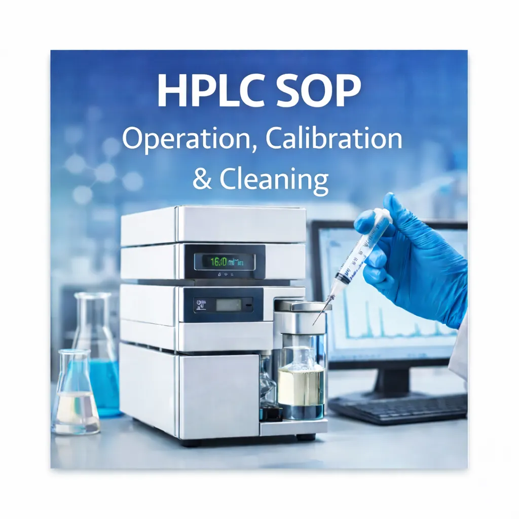 HPLC SOP: operation, calibration & cleaning