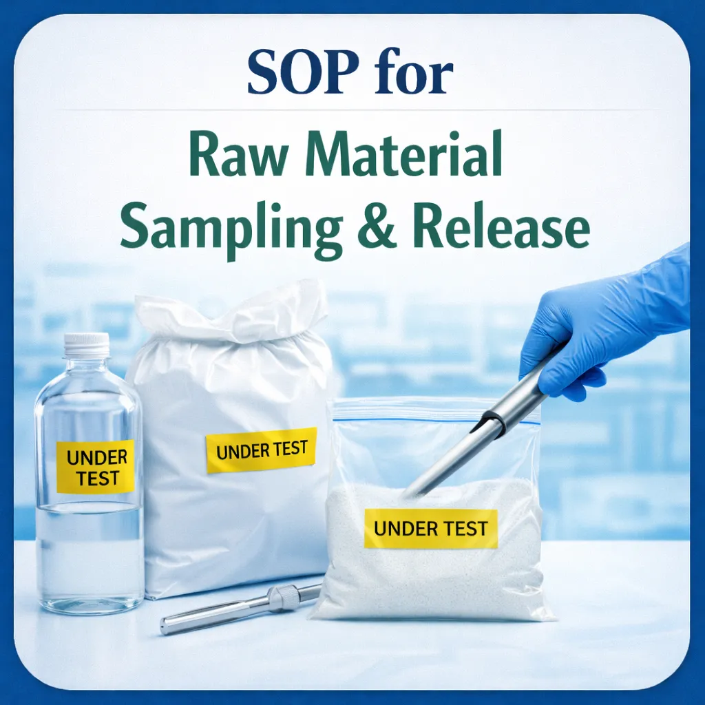 raw material sampling and release