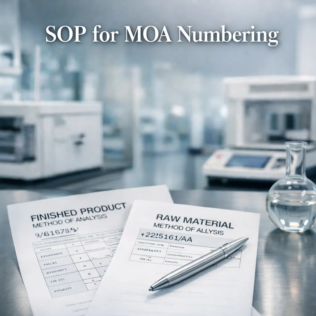 SOP for MOA numbering