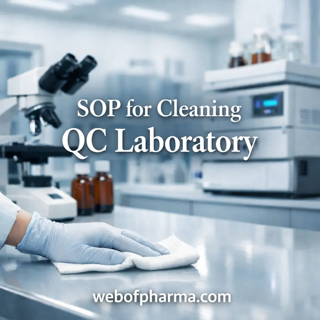 SOP for cleaning quality control laboratory