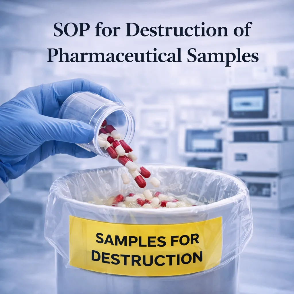 SOP for safe destruction of pharmaceutical samples