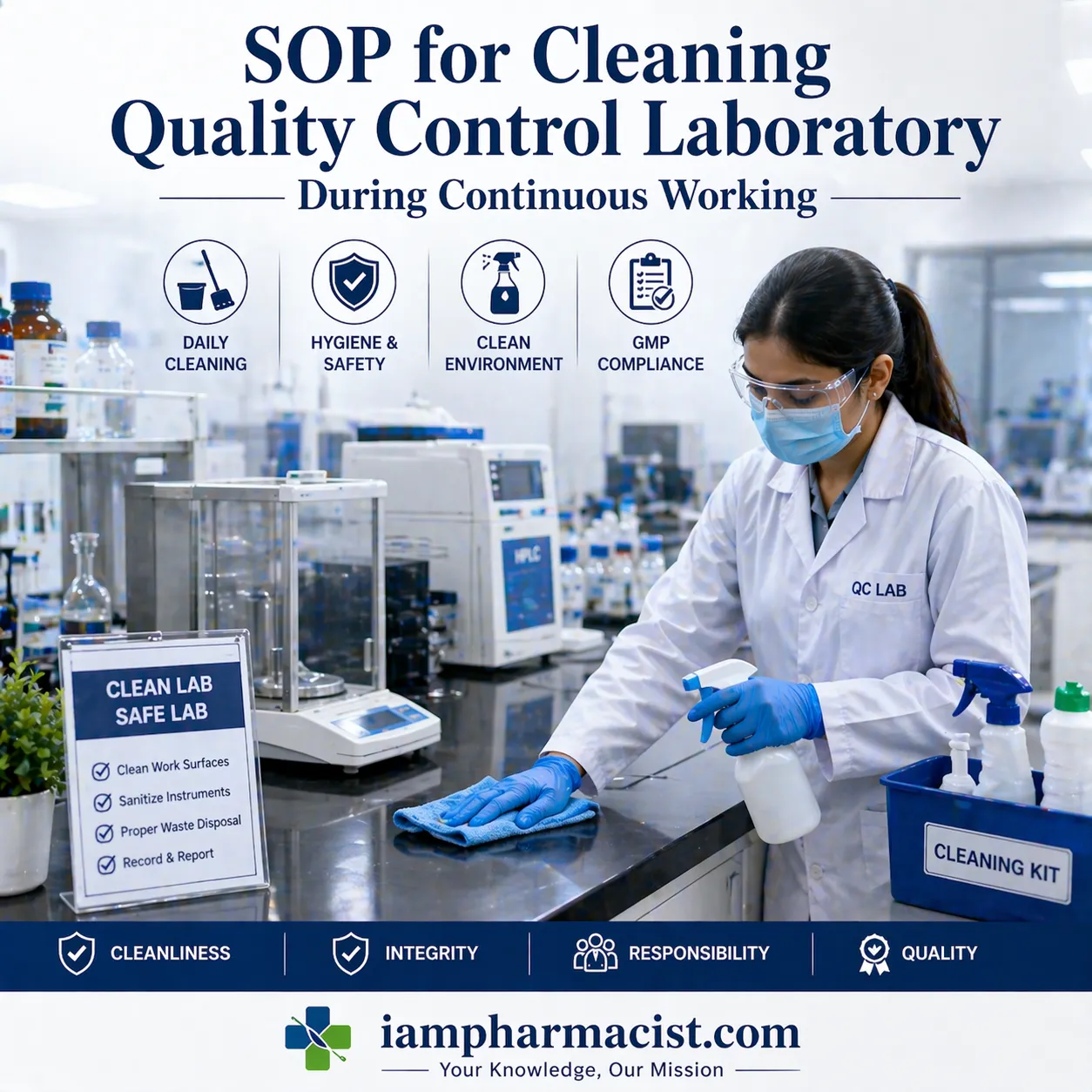 SOP for cleaning quality control laboratory