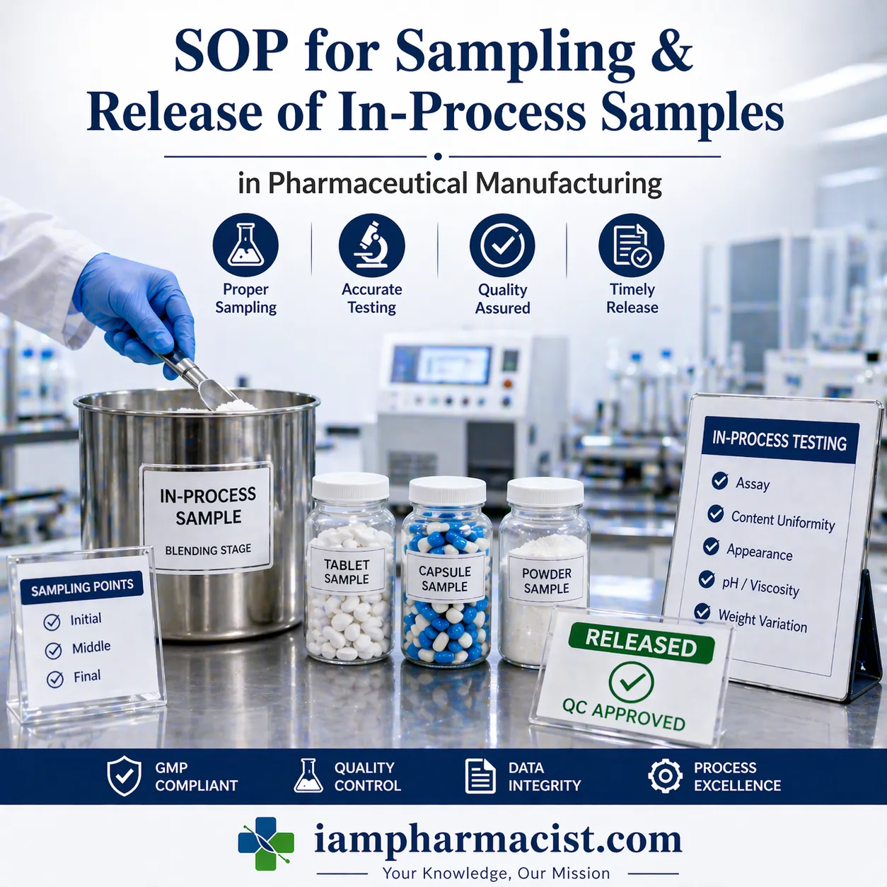 sampling and release of in-process samples