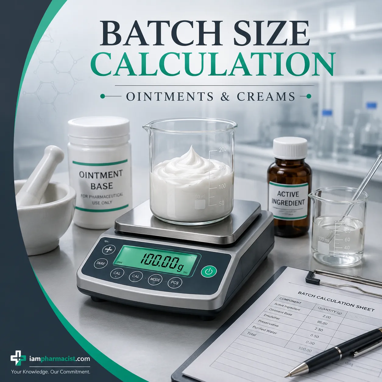 Ointment and Cream Batch Size Calculation