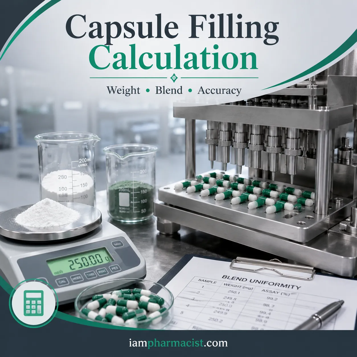Capsule Filling Weight and Blend Calculations