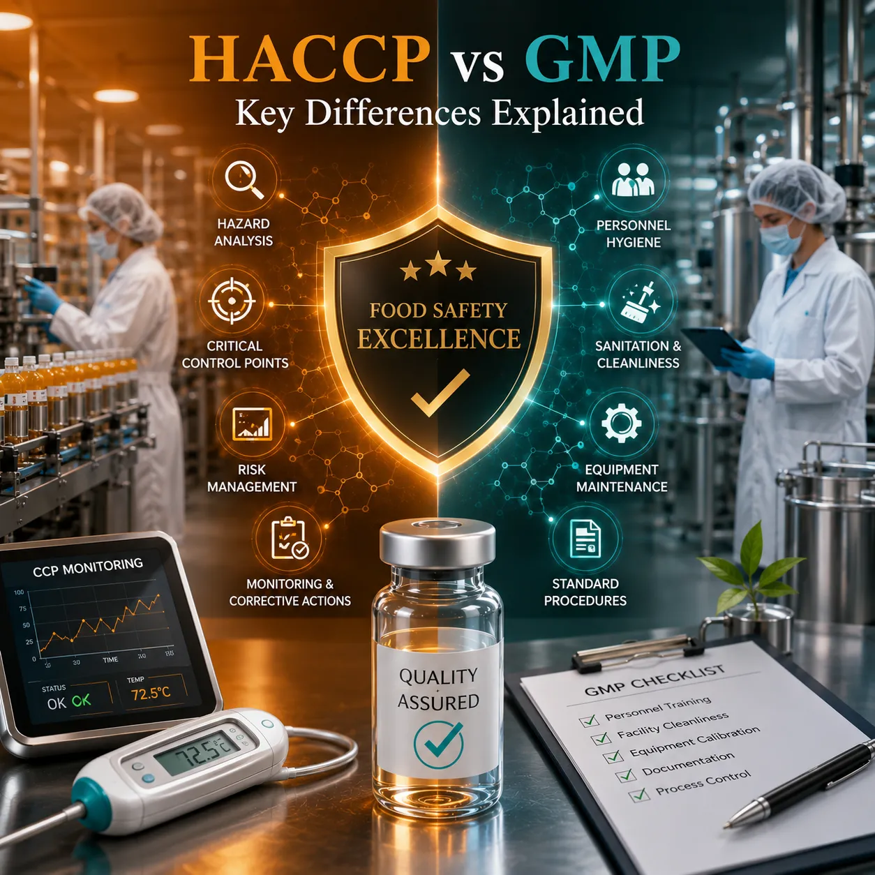 HACCP vs GMP: Key Differences Explained