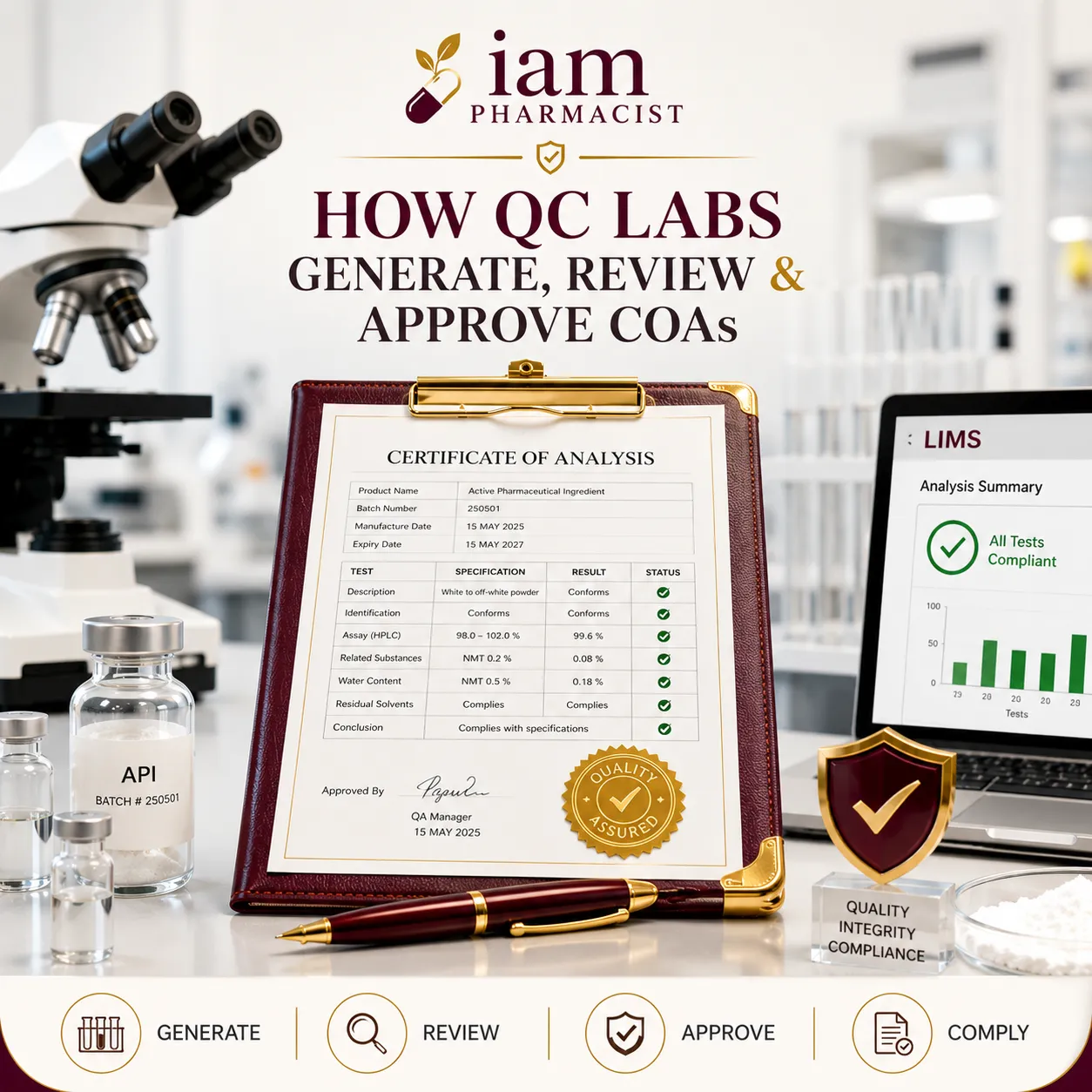 How QC laboratories Generate, Review & Approve Certificates of Analysis