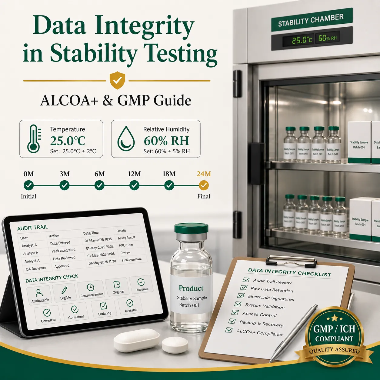 Data Integrity in Stability Testing: ALCOA+ & GMP Guide