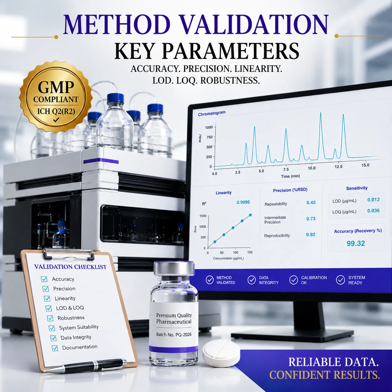 Method Validation Parameters Explained: Accuracy, Precision, Linearity, LOD, LOQ, and Robustness