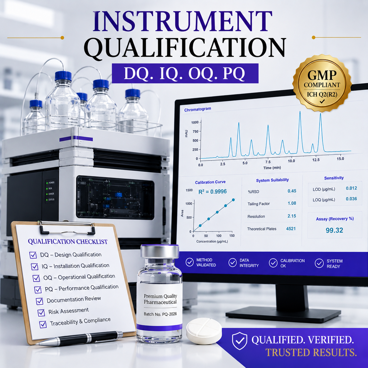 Analytical Instrument Qualification (DQ, IQ, OQ, PQ) Explained